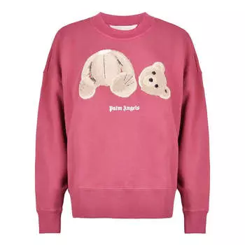 Свитер (WMNS) Palm Angels Teddy Bear Sweatshirt 'Punch Pink', розовый