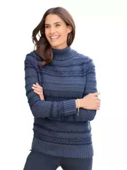 Свитер-водолазка Inspirations "Пуловер" Inspirationen, джинсовый