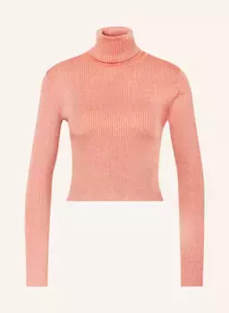 Свитер-водолазка из блестящей пряжи Mrs & Hugs, серебряный