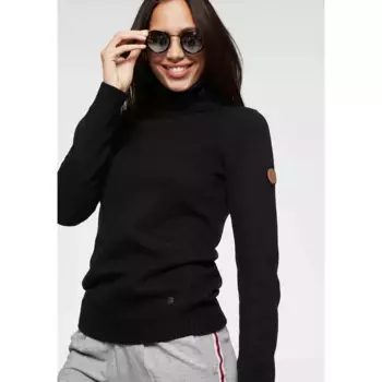 Свитер-водолазка KangaROOS классической формы, черный