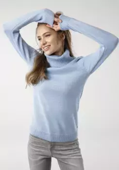 Свитер-водолазка KangaROOS классической формы, голубой