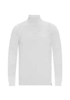 Свитер-водолазка с клетчатым узором CIPO & BAXX, белый