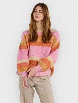 Свитер-водолазка свободного кроя Yas, розовый