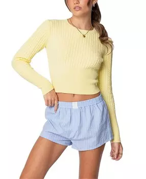 Свитер вязанной вязки Edikted Mallory, желтый