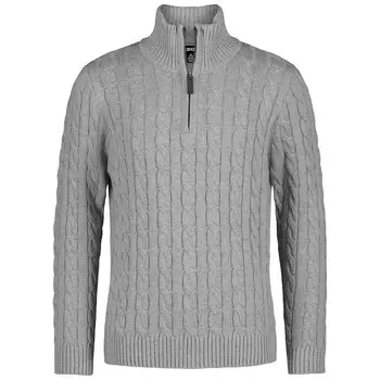 Свитер вязанной вязки на молнии 1/4 по IZOD для мальчиков 4–20 лет, серый