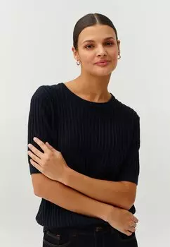 Свитер вязаный BAZO TATUUM, цвет navy