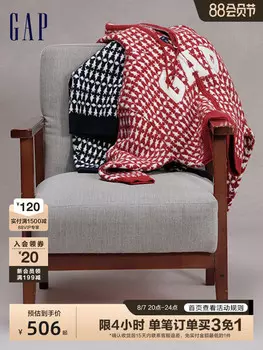 Свитер вязаный Gap с капюшоном, красный