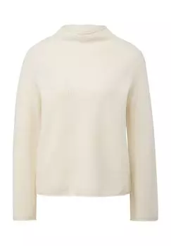 Свитер вязаный, из шерсти, воротник стойка, женский s.Oliver BLACK LABEL, белый