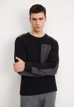 Свитер вязаный STOFOR HUGO, цвет black