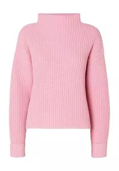 Свитер вязаный, воротник стойка, разрезы по бокам, женский SELECTED FEMME, цвет Moonlite