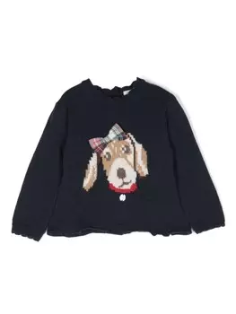 Свитер вязки интарсия Patachou, синий