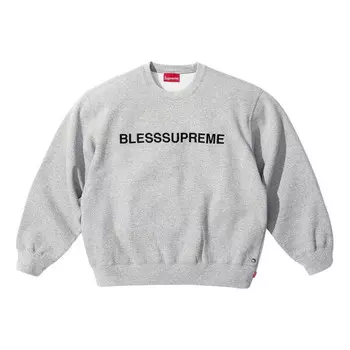 Свитер x bless fw23 week12 crewneck logo sweater 'grey' Supreme, серый