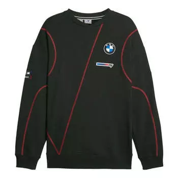 Свитер x bmw m motorsport garage crew sweatshirt 'black' Puma, черный