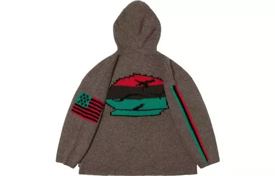 Свитер X Denim Tears Stussy, серо-коричневый