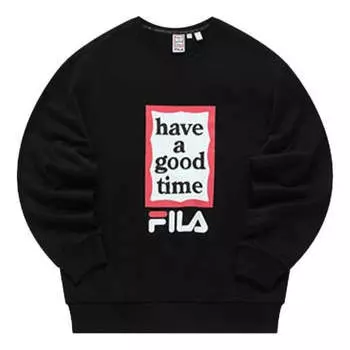 Свитер x have a good time sweater 'black white red' Fila, черный