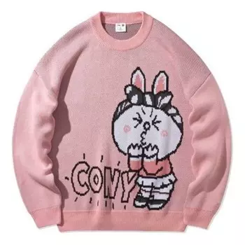 Свитер x line friends с графическим круглым вырезом Li-Ning, розовый