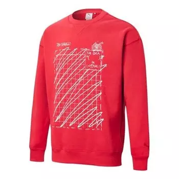 Свитер x michael lau graphic long sleeve crew neck sweaters 'red' Puma, красный