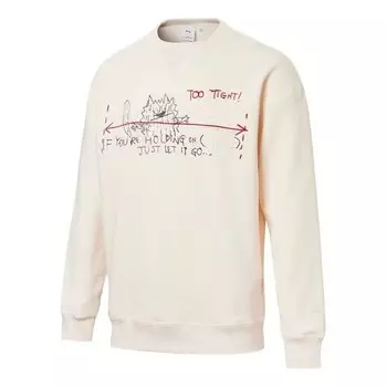 Свитер x michael lau graphic long sleeve crew neck sweater 'beige' Puma, бежевый