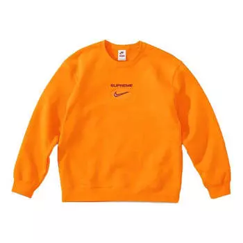 Свитер x nike jewel crewneck sweater 'orange' Supreme, оранжевый