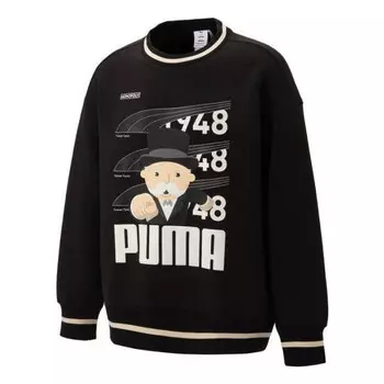 Свитер x staffonly x monopoly logo sweatshirt 'black' Puma, черный