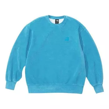 Свитер x the north face pigment printed crewneck 'blue' Supreme, синий