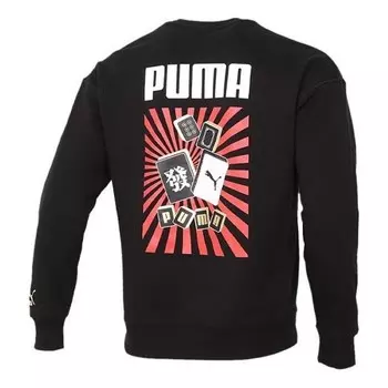 Свитер yotox sweater 'black white red' Puma, черный