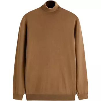 Свитер Zara Basic High Neck, рыжевато-коричневый