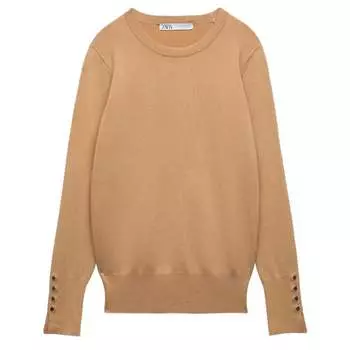 Свитер Zara Basic Knit, бежевый