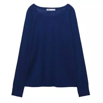 Свитер Zara Basic Knit, синий