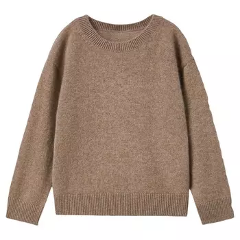 Свитер Zara Kids New Neutrals Cashmere Knit, коричневый/серо-бежевый