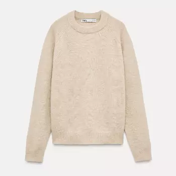 Свитер Zara Plain Knit, кремовый