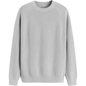 Свитер Zara Purl Knit, серо-синий