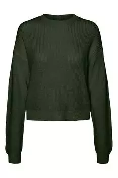 Свитер - Зеленый - Классический крой Noisy May, зеленый