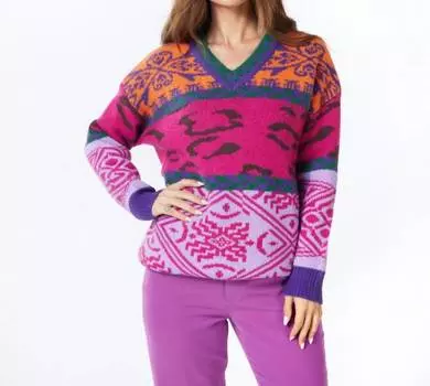 Свитер жаккардовый цвет фуксия ESQUALO