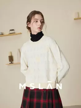 Свитер жаккардовый MSlan, зеленый