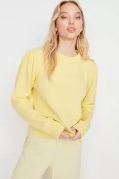 Свитер - Желтый - Классический крой Trendyol, желтый