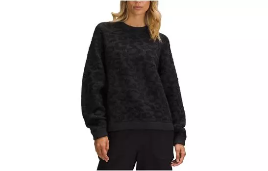 Свитер женские Lululemon, Knitted Fabric Leopard Print Graphite Gray Black