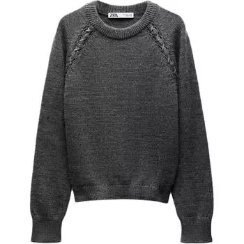 Свитер женские серые ZARA, серый