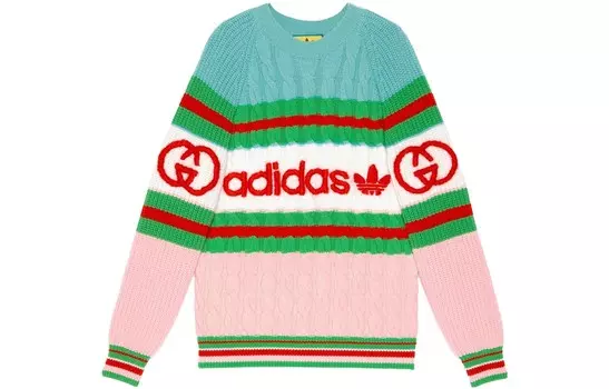 Свитер женский Adidas X Gucci кашемировый, мультиколор