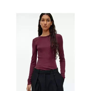 Свитер женский Arket Ancora с длинными рукавами, бордовый