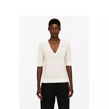 Свитер женский Arket с короткими рукавами, кремовый