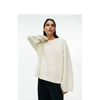 Свитер женский Arket с широкими рукавами, кремовый