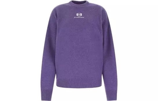 Свитер женский Balenciaga кашемировый, фиолетовый