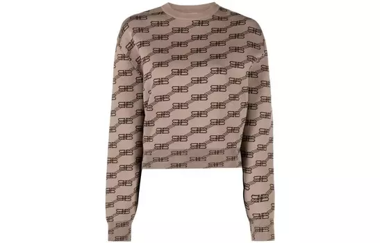 Свитер женский Balenciaga, коричневый