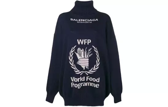 Свитер женский Balenciaga, темно-синий