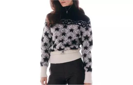 Свитер женский Chanel, черный / белый