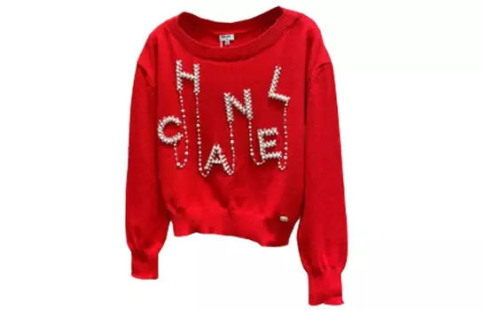 Свитер женский Chanel, красный