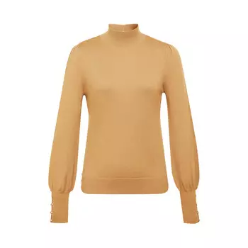 Свитер женский Deep Breath с пышными рукавами, хаки