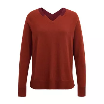 Свитер женский Deep Breath с вставками, красный