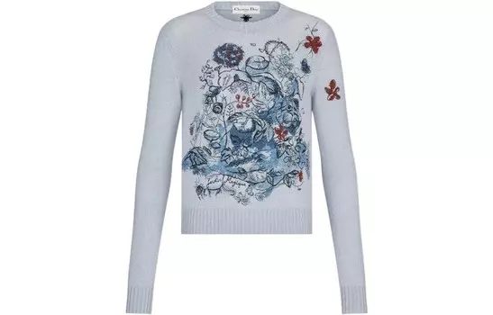 Свитер женский Dior, светло-синий